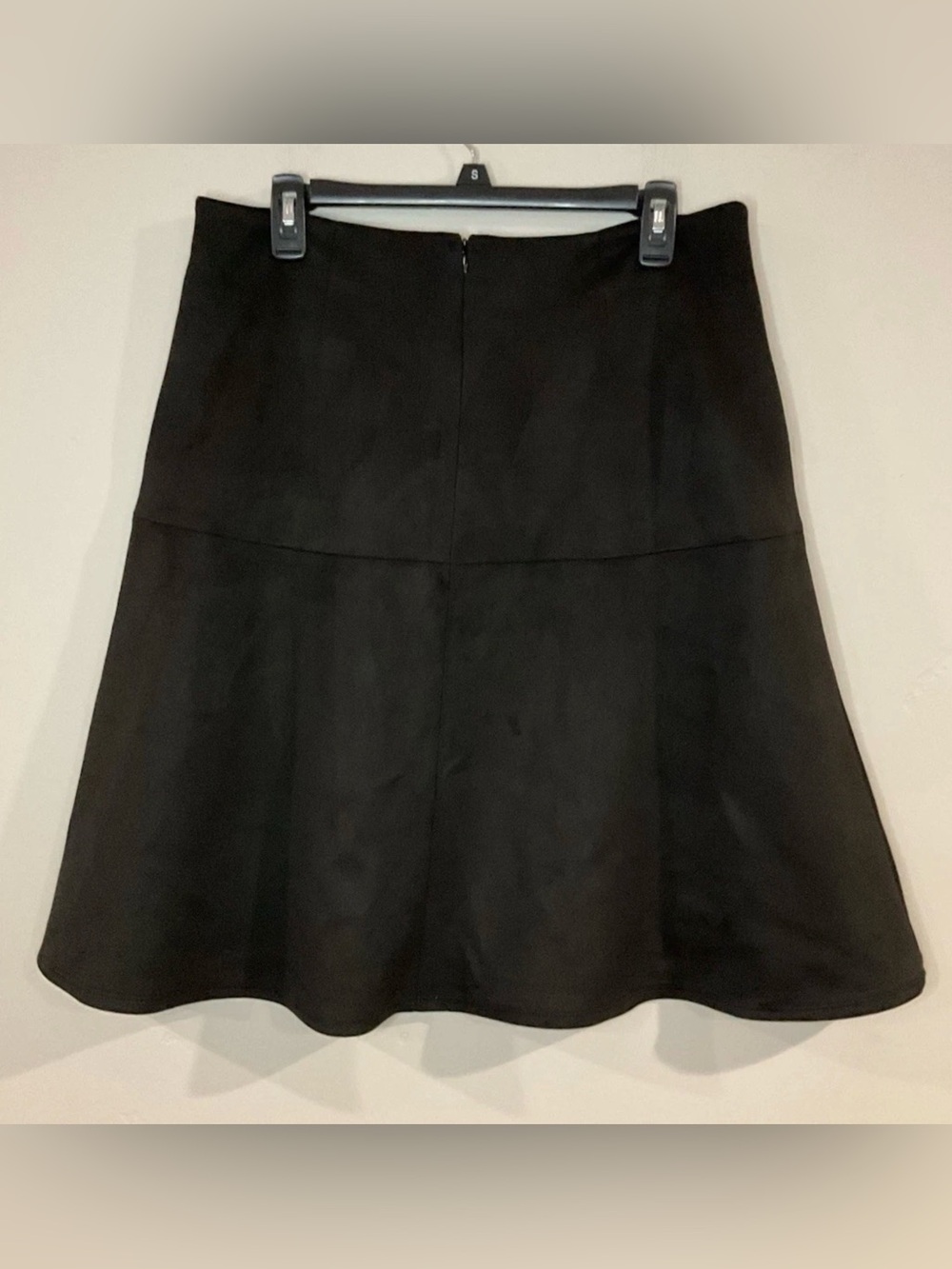 Anne Klein Scuba Skirt Faux Suede Black Sz 6 NWT - Picture 5 of 9
